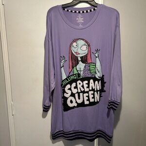 Nightmare before Christmas‎ Halloween women's s medium long sleeve Nightgown
